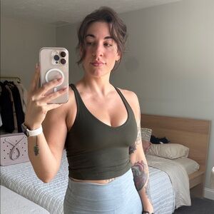 Lululemon Athletica Dark Green Tank Top